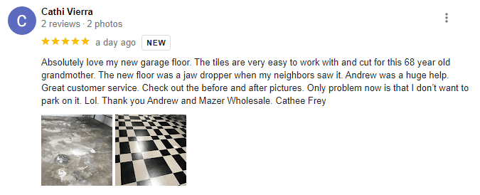 Garage Floor Tile testimonials