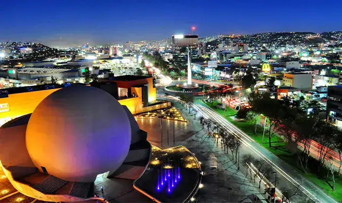 Tijuana city at night