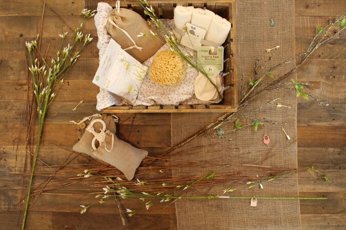 Handmade gift wrapped with care