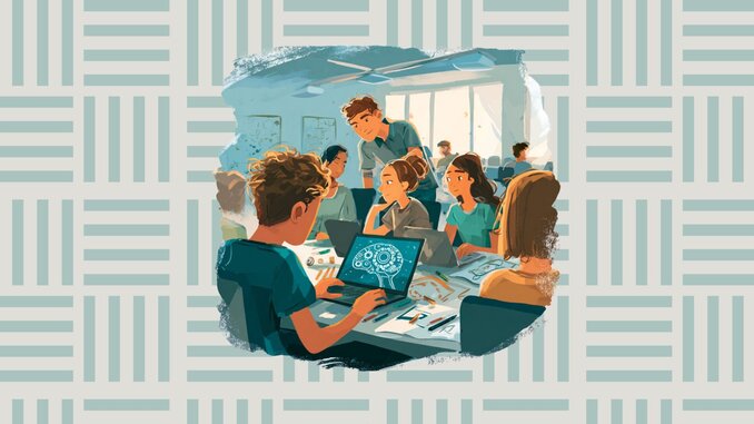 L’enseignement de l’IA vu par Midjourney… © DR