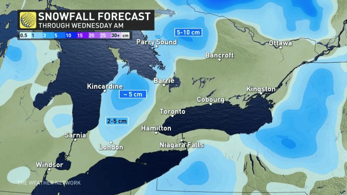 Special weather statement issued for Toronto: strong winds, power outages, lake effect snow