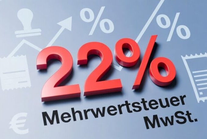 Mehrwertsteuer 22 Prozent