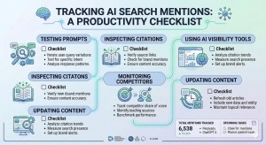 Checklist for monitoring Perplexity AI citations