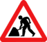 men at work warning sign