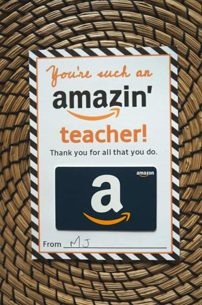 Amazon gift card holder for teachers