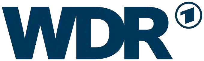 WDR Westdeutscher Rundfunk broadcasting logo.