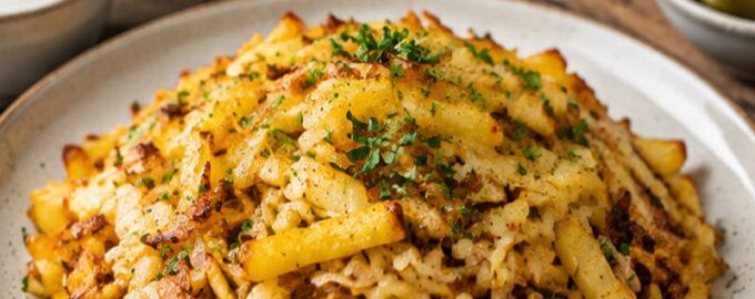 Жареный картофель с луком рецепт