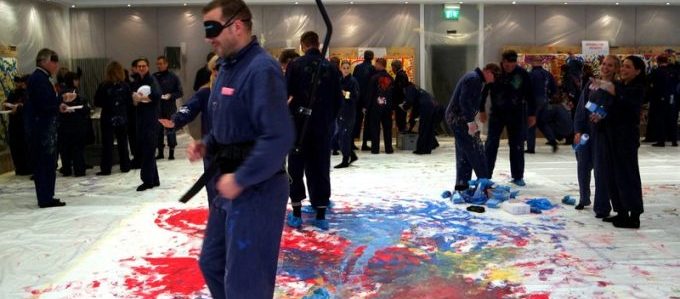 Teambuilding Kick-Off Action Painting