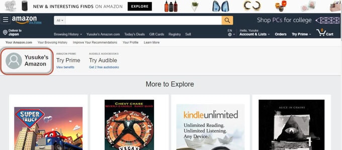 amazon usa アカウント 作り方
