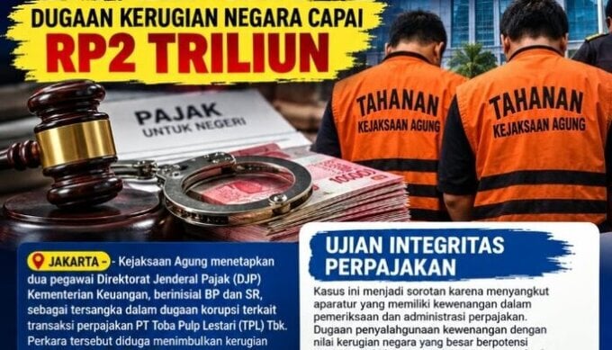 Dua Pegawai Pajak Jadi Tersangka Korupsi, Dugaan Kerugian Negara Capai Rp2 Triliun