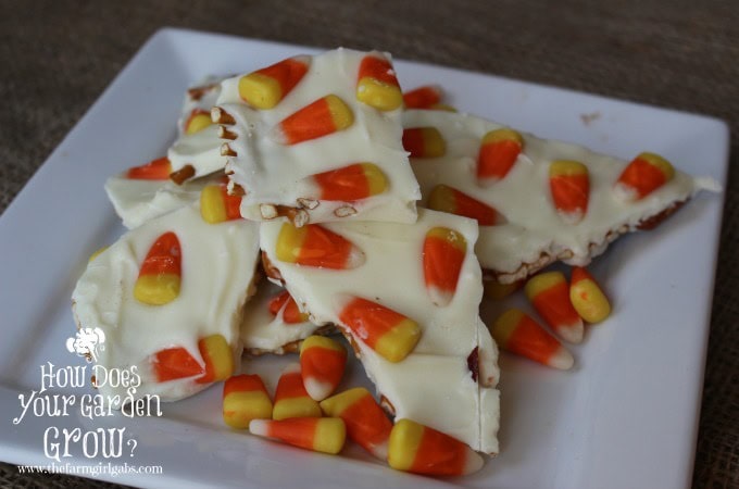 Candy Corn Pretzel Bark