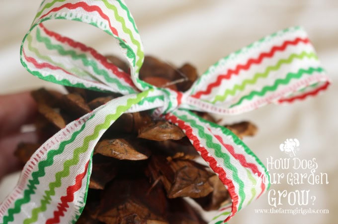 Pinecone Ornament with Bow