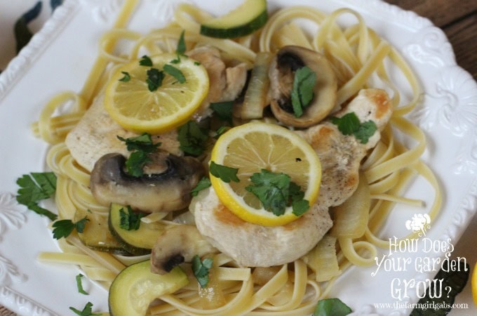 Lemon Chicken with Fettuccine