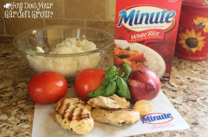 Bruschetta Rice & Chicken Salad Ingredients