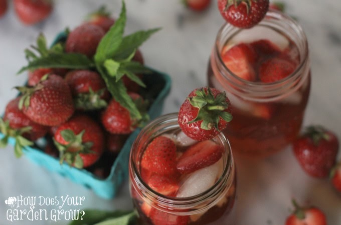 Strawberry Mint Sweet Tea www.thefarmgirlgabs.com