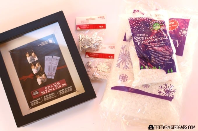 Let It Snow Shadow Box Supplies