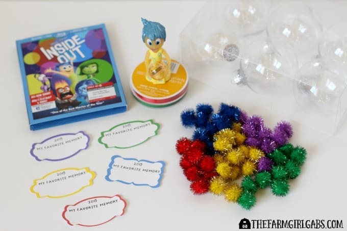 Inside Out Memory Ornament Supplies