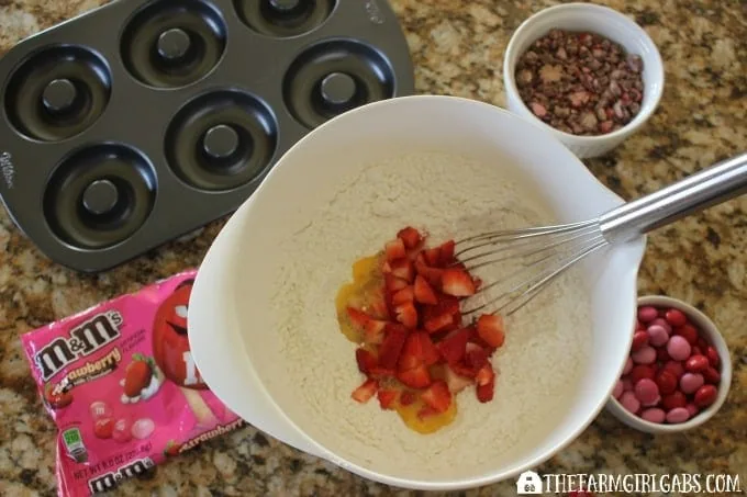 Strawberry & Cream Doughnuts - Step 1