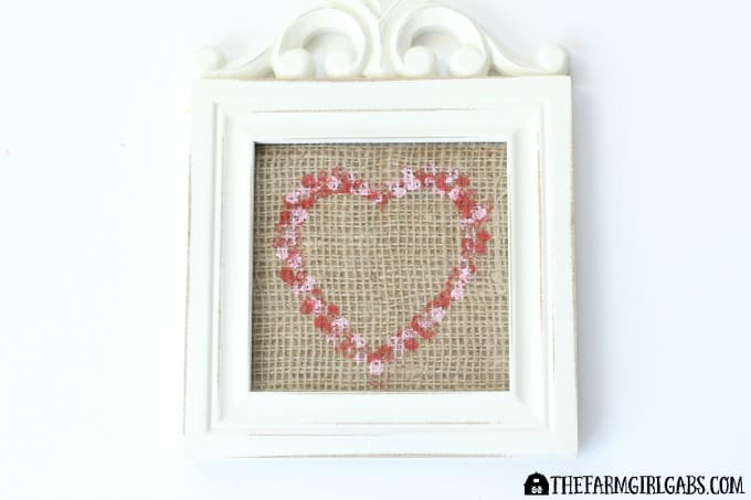 Stamped Burlap Heart Art - Feature 2