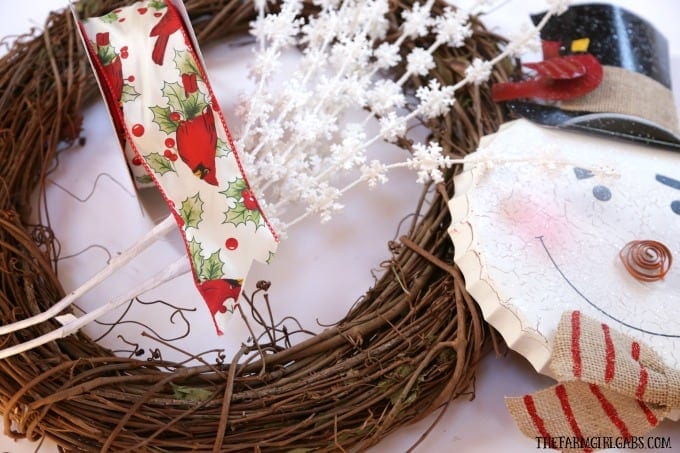 Jolly Snowman Christmas Wreath