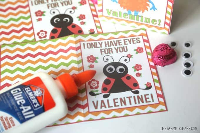 Free printable I Only Have Eyes For You Valentine Cards.