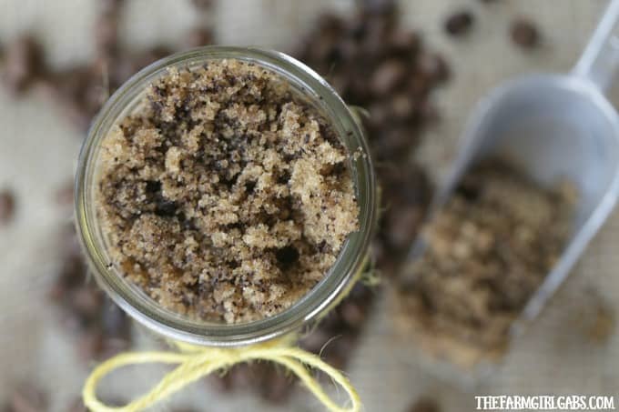 Pamper yourself with this homemade Coffee Sugar Scrub.