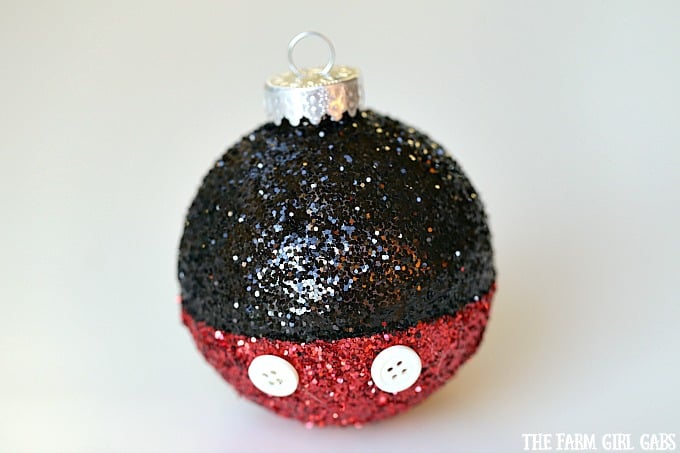 This Magical Mickey Mouse Glitter Ornament is the perfect DIY project for your Disney-inspired Christmas tree.