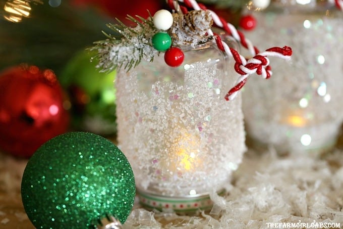 This easy DIY Snowy Lantern Ornament will shine brightly on your Christmas tree.