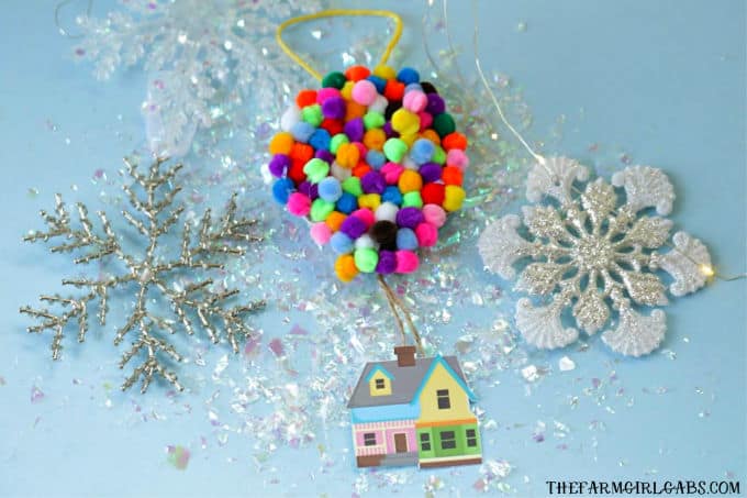 Adventure is out there! This Christmas, Make Your Own UP Disney Christmas Ornament. This easy craft is perfect for fans of the Disney Pixar movie UP! #UP #Pixar #DisneyCrafts #ChristmasOrnament #Disney #ChristmasTree #ChristmasDecoration