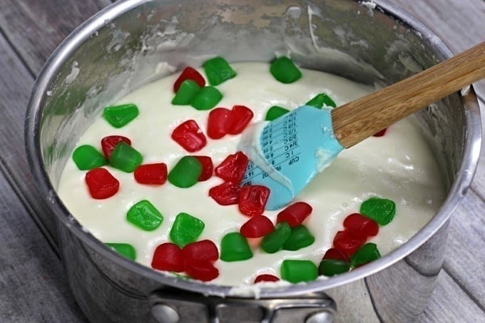 Make a batch of this delicious Christmas Gumdrop Nougat to share with friends and family during the holidays. This easy candy recipe is a real treat.