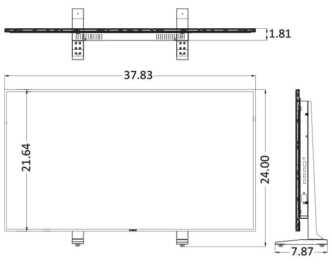 43-inch 4K UHD Security CCTV monitor