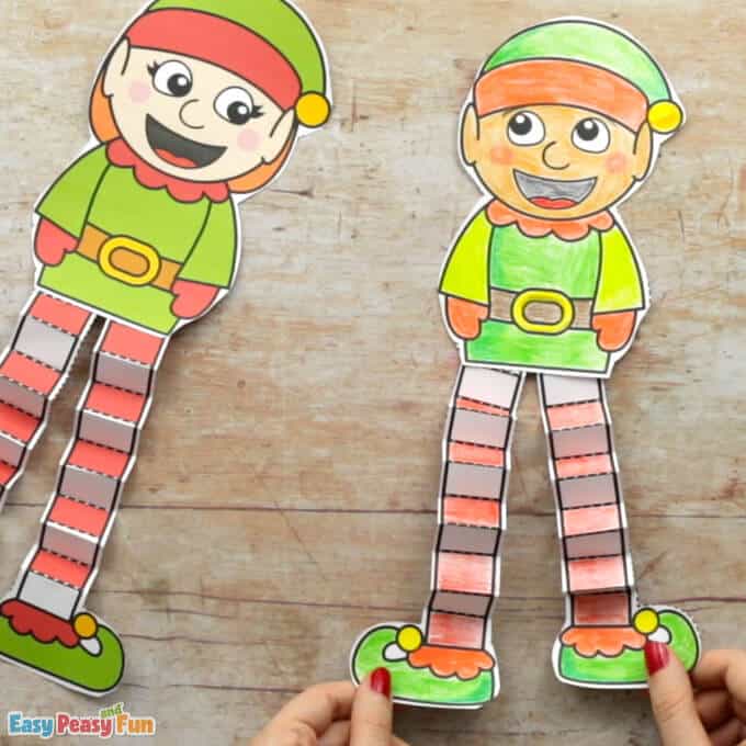 Christmas kid's elf craft featuring free printable