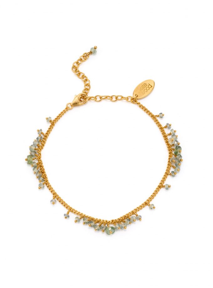 Green amethyst bracelet by Kate Wood