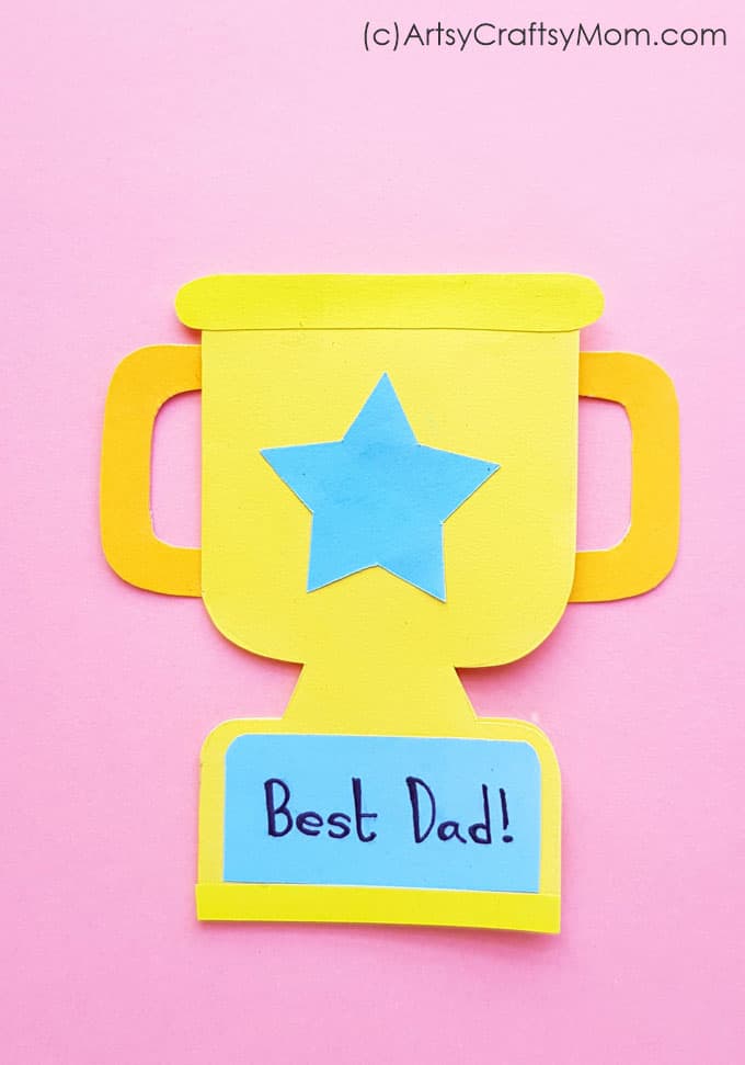 trophy father's day card