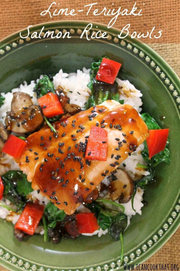 Lime Teriyaki Salmon Rice Bowls