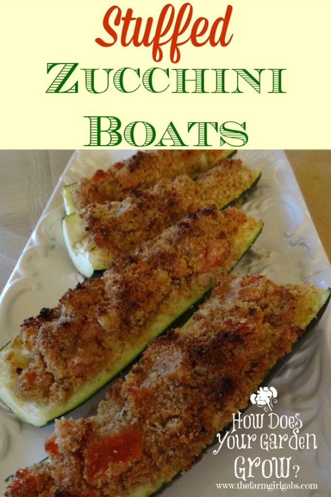 Stuffed Zucchini Boats from How Does Your Garden Grow? ~ www.thefarmgirlgabs.com