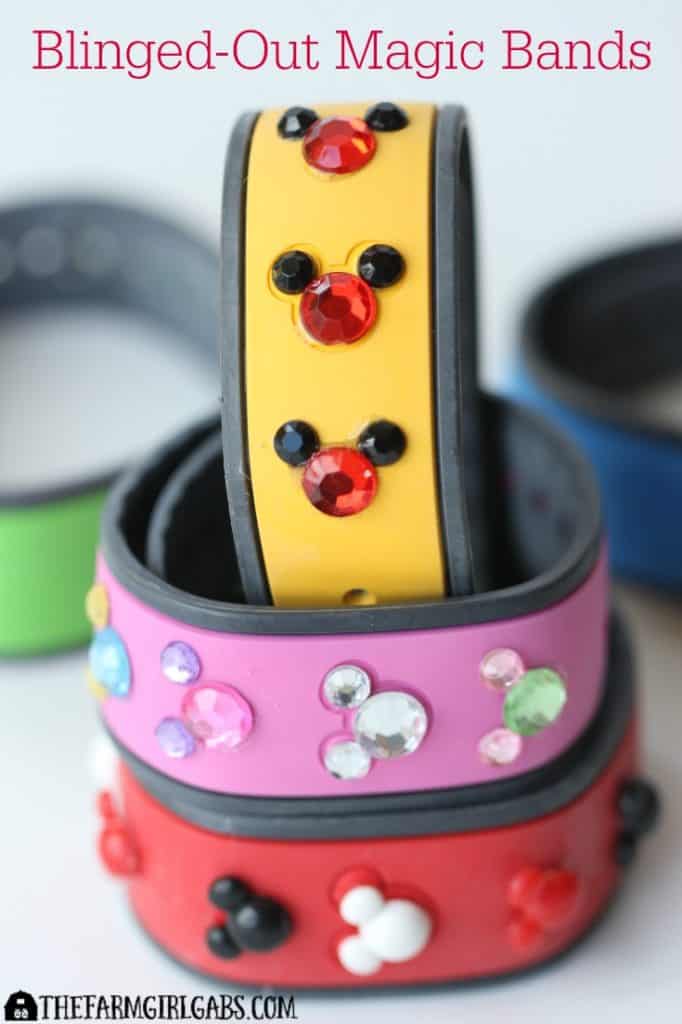 If you are heading to Walt Disney World Soon, check out how to make these fun Blinged-Out Magic Bands! It's a very simple craft anyone can do. #DisneySMMC #crafts