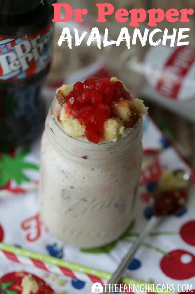 Cool down this summer with a refreshing Dr Pepper Avalanche. This delicious Dr. Pepper ice cream treat is part sundae and part milkshake. #DPSFlavorTour