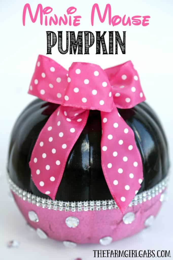 This adorable no-carve DIY Minnie Mouse Pumpkin is a kid-friendly Disney Halloween craft.