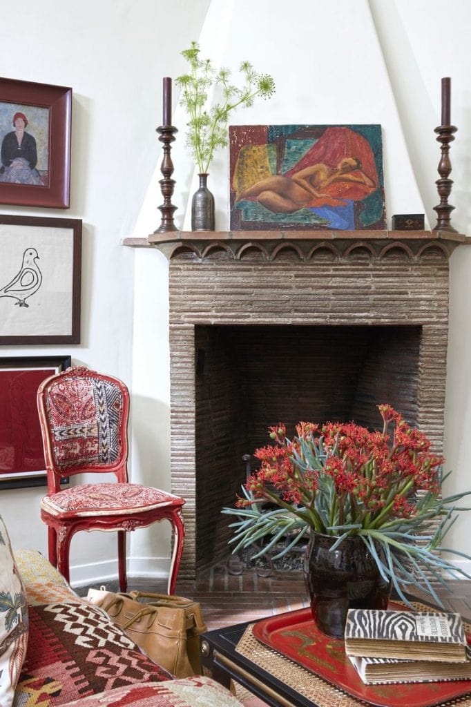 fireplace decorating ideas 57 Easy Fireplace Decorating Ideas That’ll Look Stylish All Year Long patrick wade dave demattei guest bedroom fireplace 1217 1517263735 682x1024