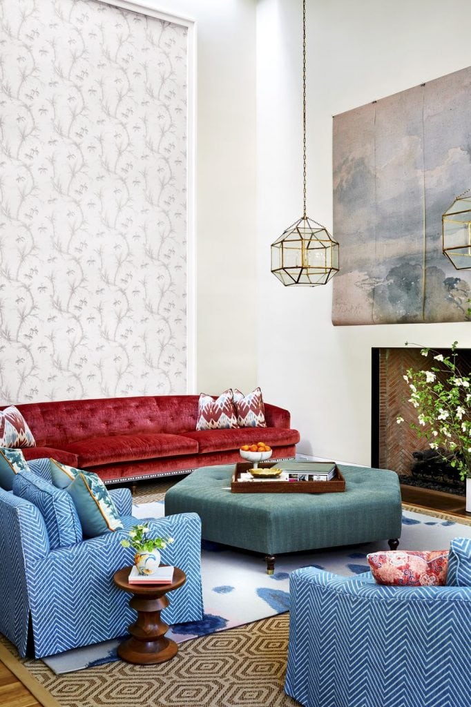 accent wall 25 Rooms That Prove You Need an Accent Wall in Your Home chloe warner living room 682x1024