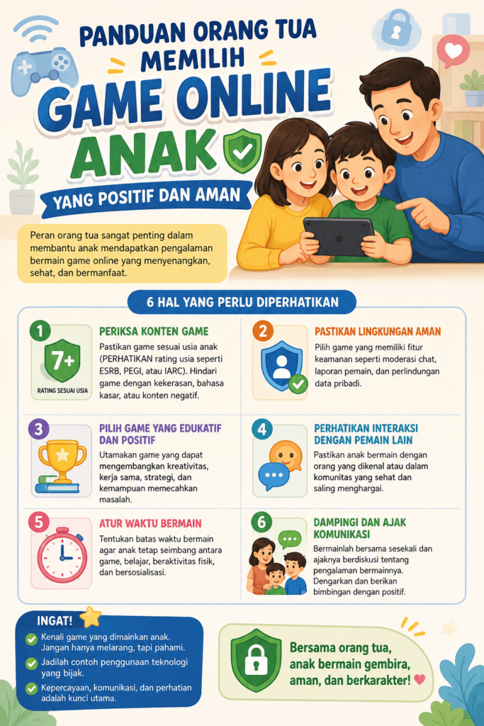 Panduan Orang Tua Memilih Game Online Anak yang Positif dan Aman