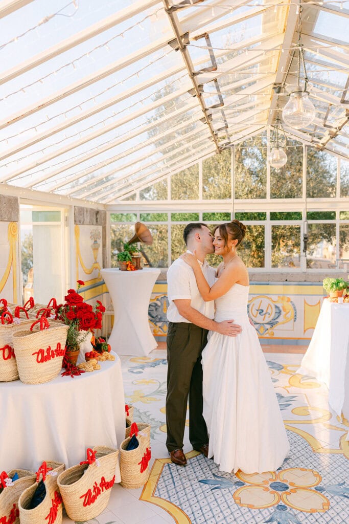 Romantic wedding welcome party in the Amlafi Coast, italy