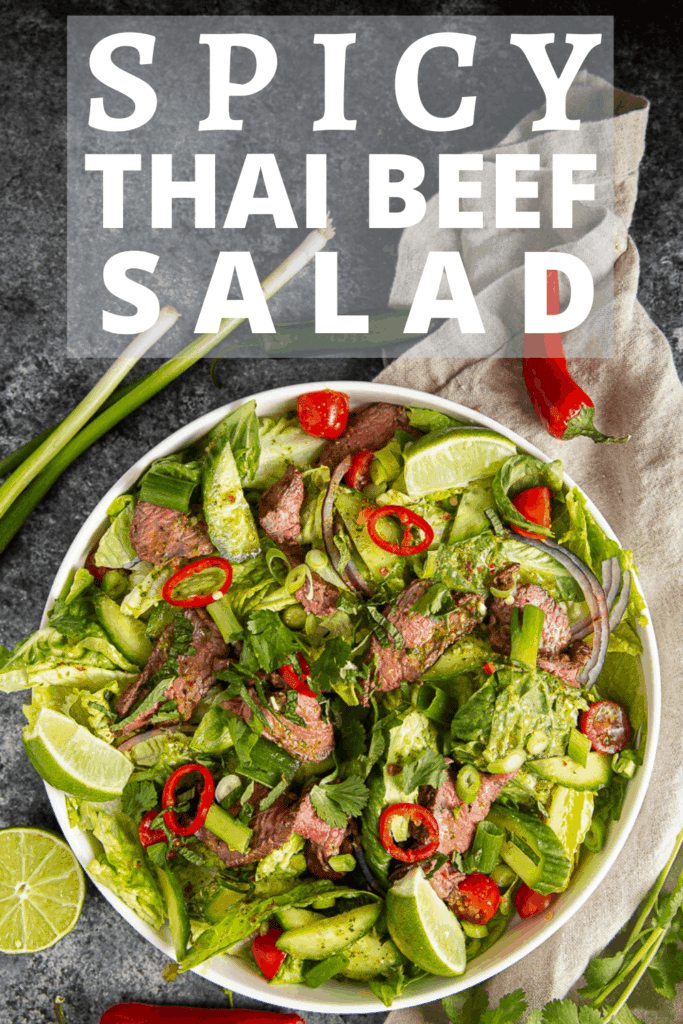 Spicy Thai Beef Salad Recipe Pin