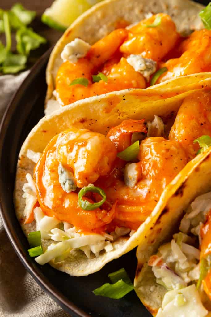 buffalo shrimp tacos