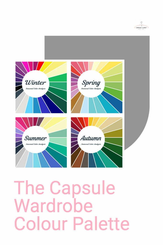 autumn, winter, spring, summer colour palette