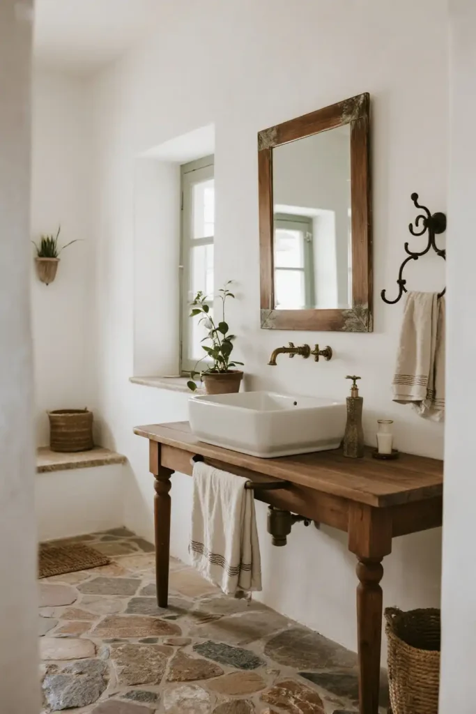 Rustic Bathroom Touches