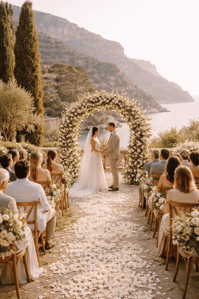 Boda romantica en los acantilados de Mallorca