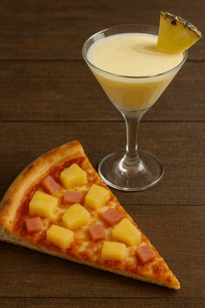 Hawaiian Pizza + Felene Colada Martini