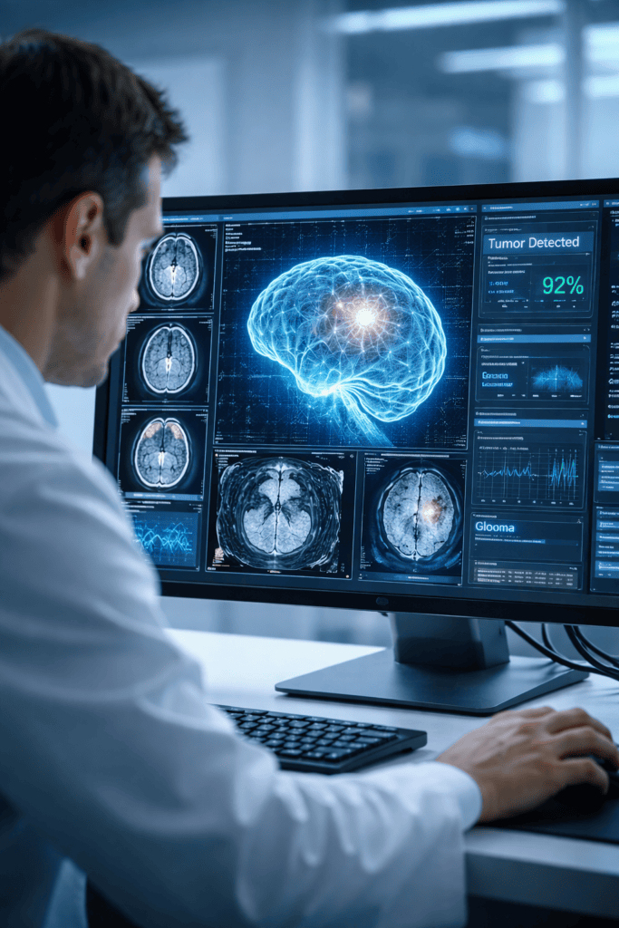 AI in Healthcare analyzing medical imaging